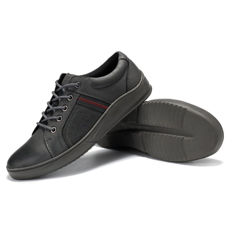 Zapatos Casuales Antideslizantes Cómodos De Cuero De Microfibra Para Hombre