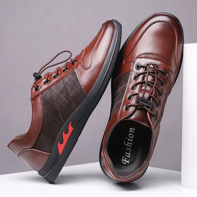 Zapatos Casuales Cómodos De Cuero Genuino Suave Para Hombres