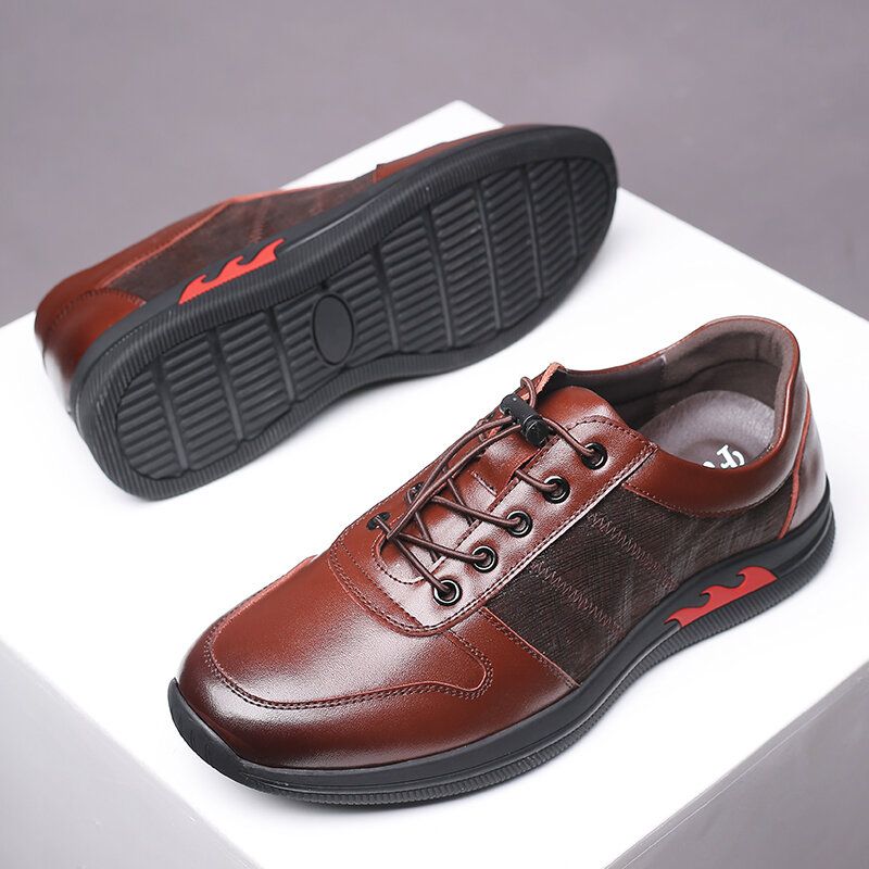 Zapatos Casuales Cómodos De Cuero Genuino Suave Para Hombres