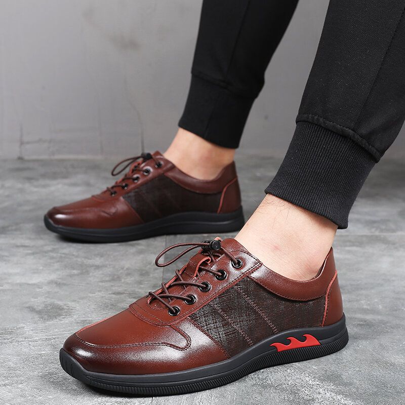 Zapatos Casuales Cómodos De Cuero Genuino Suave Para Hombres