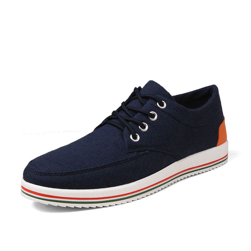 Zapatos Casuales Con Cordones Cómodos Y Cómodos De Lino Para Hombre