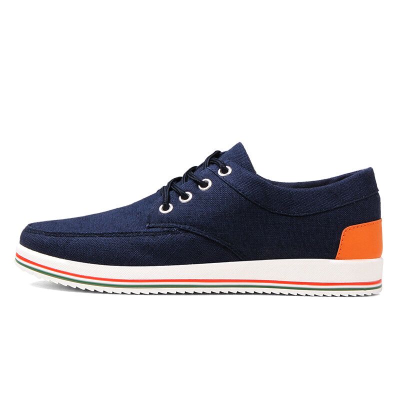 Zapatos Casuales Con Cordones Cómodos Y Cómodos De Lino Para Hombre