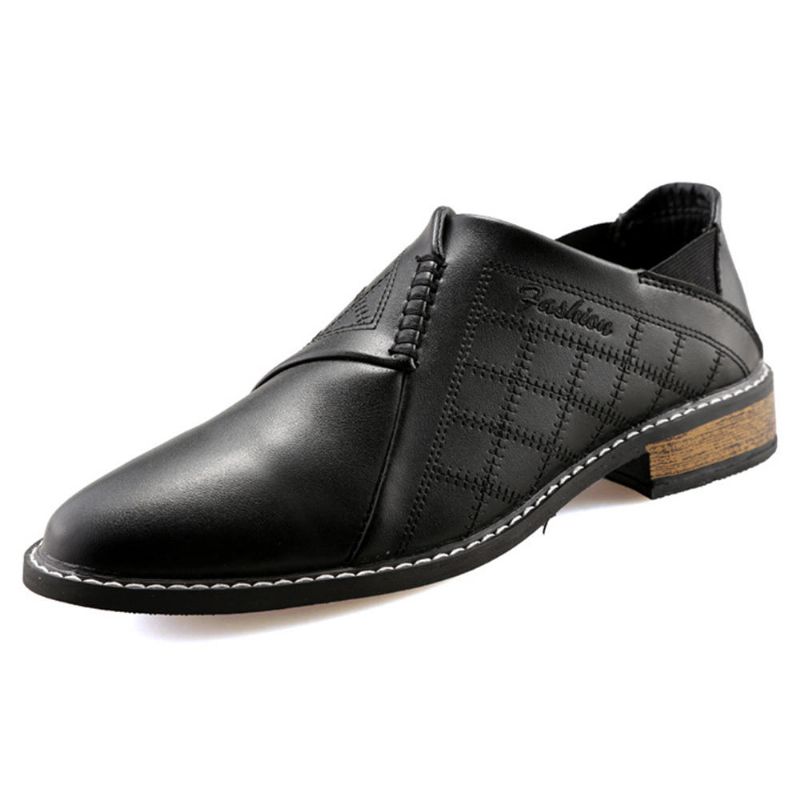 Zapatos Casuales De Cuero Con Punta Puntiaguda Para Hombre Casual Business