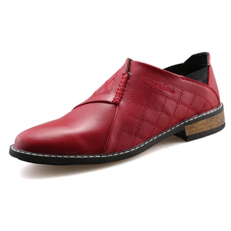 Zapatos Casuales De Cuero Con Punta Puntiaguda Para Hombre Casual Business