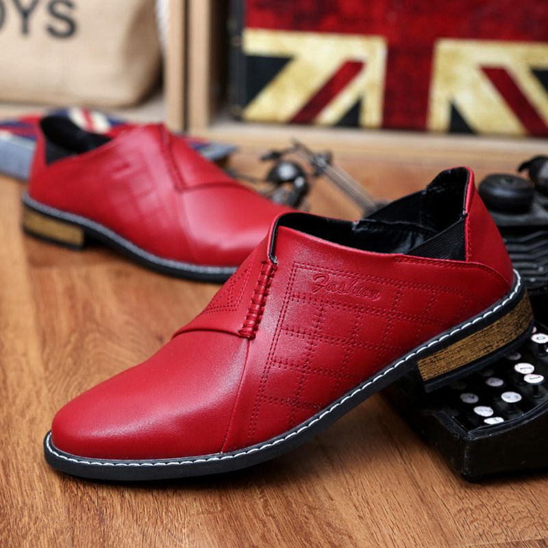 Zapatos Casuales De Cuero Con Punta Puntiaguda Para Hombre Casual Business