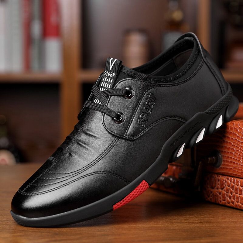 Zapatos Casuales De Negocios Antideslizantes Cómodos De Cuero De Microfibra Suave Para Hombres