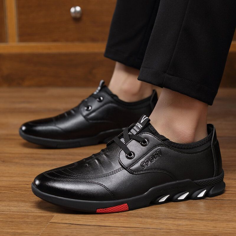 Zapatos Casuales De Negocios Antideslizantes Cómodos De Cuero De Microfibra Suave Para Hombres