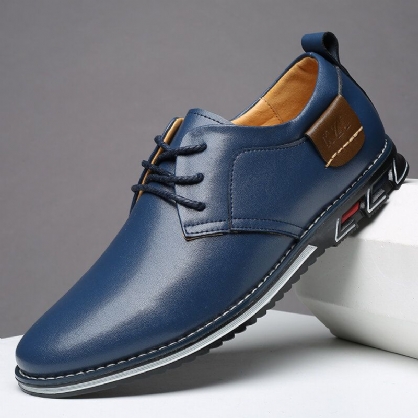 Zapatos Casuales De Negocios Antideslizantes De Cuero De Microfibra Para Hombres