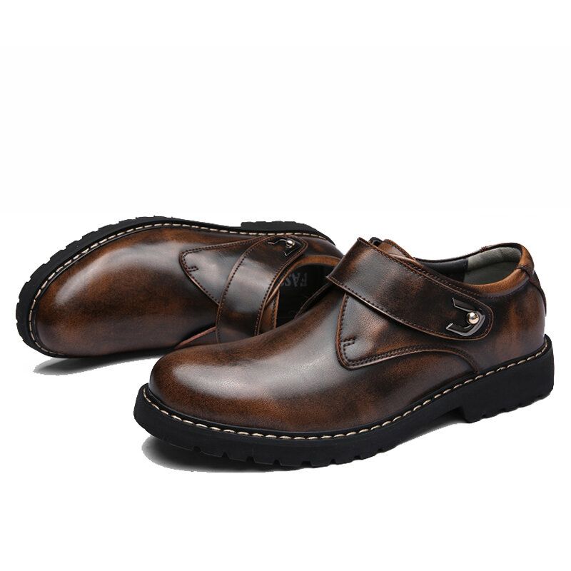 Zapatos Casuales De Negocios Cómodos De Cuero De Vaca Hechos A Mano De Estilo Británico Para Hombres