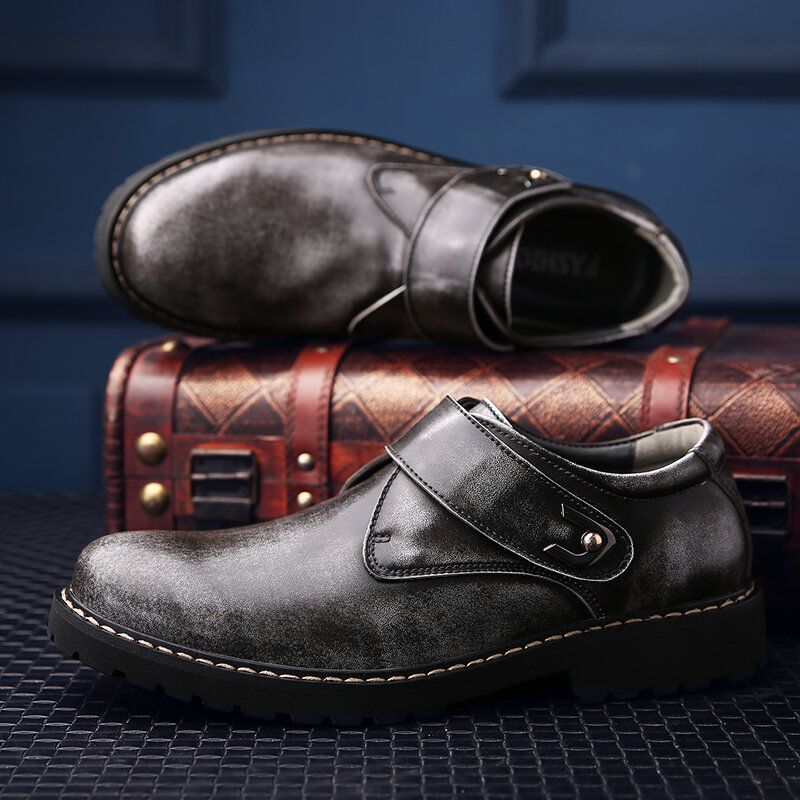 Zapatos Casuales De Negocios Cómodos De Cuero De Vaca Hechos A Mano De Estilo Británico Para Hombres