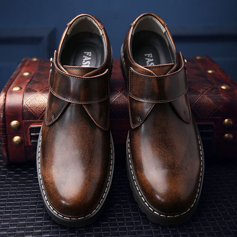 Zapatos Casuales De Negocios Cómodos De Cuero De Vaca Hechos A Mano De Estilo Británico Para Hombres