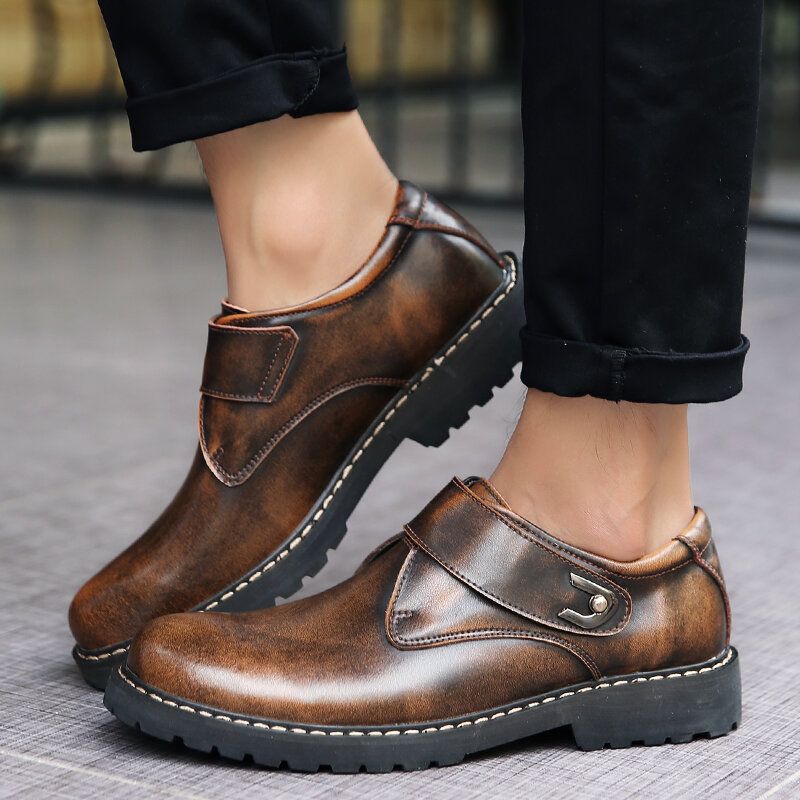 Zapatos Casuales De Negocios Cómodos De Cuero De Vaca Hechos A Mano De Estilo Británico Para Hombres