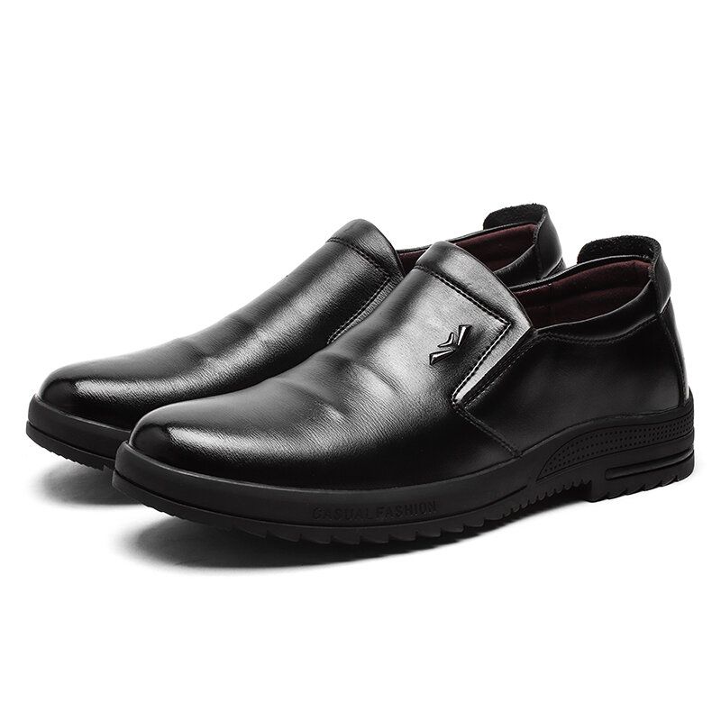 Zapatos Casuales De Negocios Cómodos Y Antideslizantes De Cuero Genuino Para Hombres