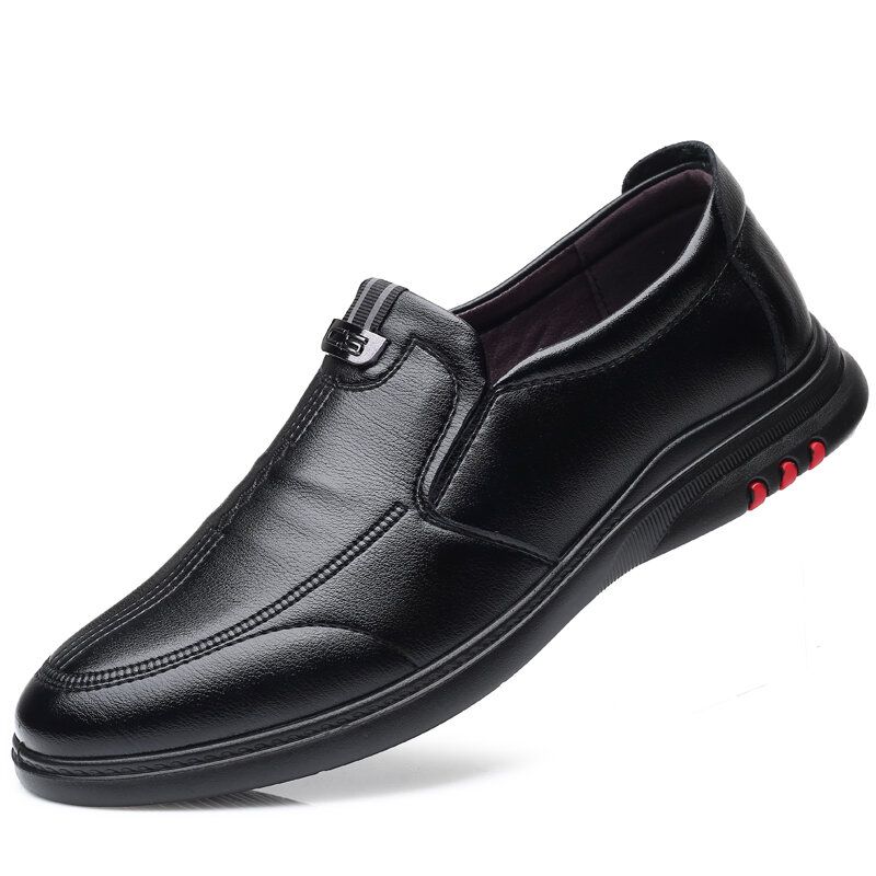 Zapatos Casuales De Negocios Negros Cómodos De Cuero De Microfibra Transpirable Para Hombre