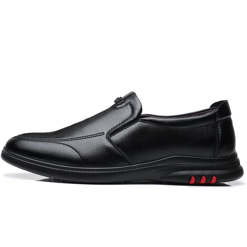 Zapatos Casuales De Negocios Negros Cómodos De Cuero De Microfibra Transpirable Para Hombre