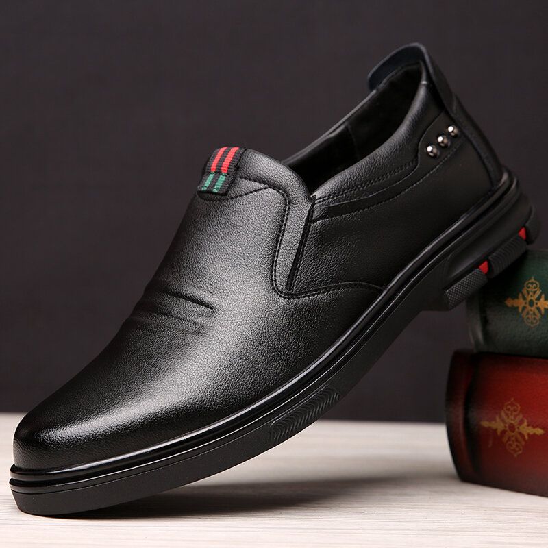 Zapatos Casuales De Piel De Vacuno De Cuero De Color Ombre Para Hombre Mocasines Con Punta Puntiaguda Sin Cordones