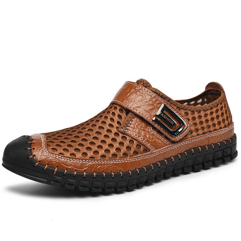 Zapatos Casuales Suaves Transpirables Protegidos Con Punta De Piel De Vaca Para Hombres