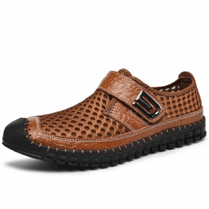 Zapatos Casuales Suaves Transpirables Protegidos Con Punta De Piel De Vaca Para Hombres