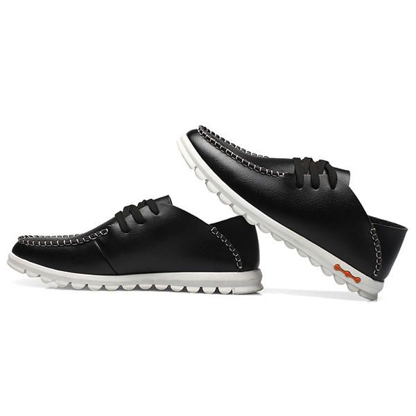 Zapatos Casuales Transpirables Con Suela Suave Y Punta Redonda Para Hombre