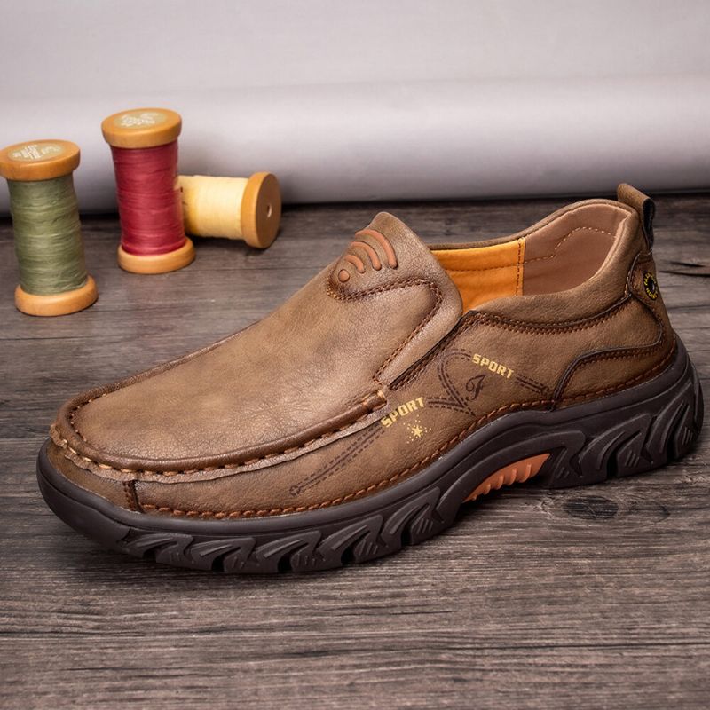 Zapatos De Cuero Antideslizantes Casuales De Negocios Al Aire Libre Para Hombres