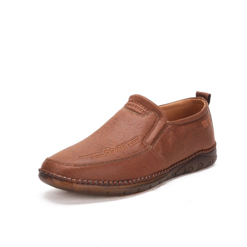 Zapatos De Cuero De Negocios Casuales Ligeros Suaves Y Antideslizantes Para Hombres