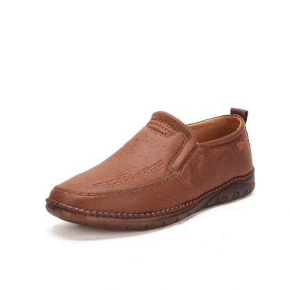 Zapatos De Cuero De Negocios Casuales Ligeros Suaves Y Antideslizantes Para Hombres