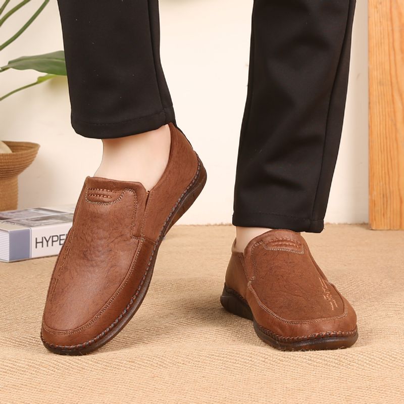 Zapatos De Cuero De Negocios Casuales Ligeros Suaves Y Antideslizantes Para Hombres