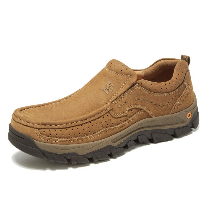 Zapatos De Cuero Para Exteriores Antideslizantes De Piel De Vaca Esmerilada Para Hombre