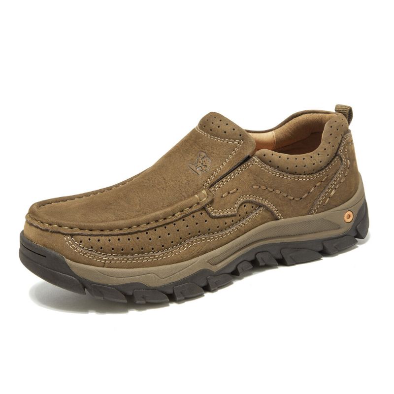 Zapatos De Cuero Para Exteriores Antideslizantes De Piel De Vaca Esmerilada Para Hombre