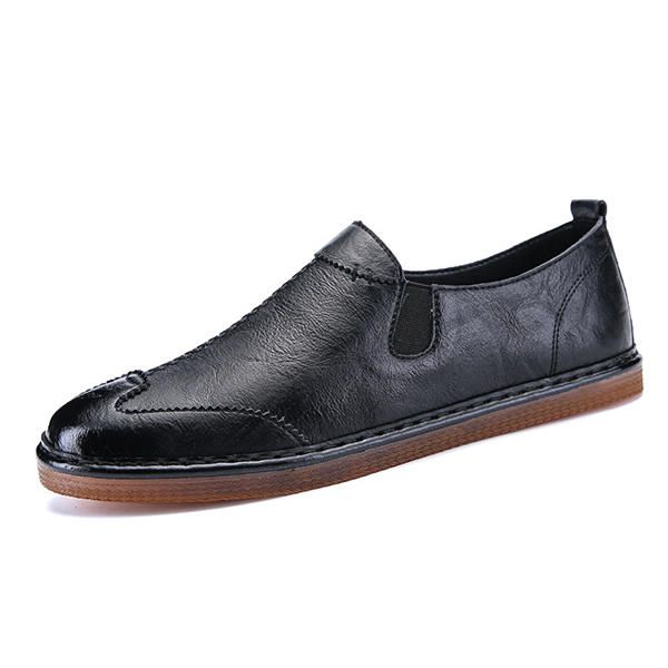 Zapatos Hombre Casual Mocasines De Cuero Genuino Suave