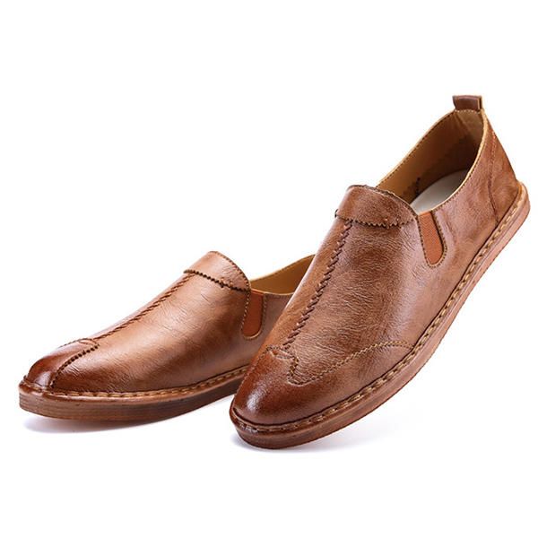 Zapatos Hombre Casual Mocasines De Cuero Genuino Suave