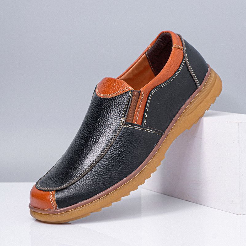 Zapatos De Negocios Casuales Antideslizantes Transpirables De Cuero Genuino Para Hombres