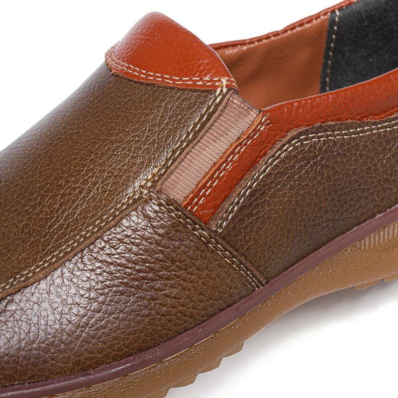 Zapatos De Negocios Casuales Antideslizantes Transpirables De Cuero Genuino Para Hombres