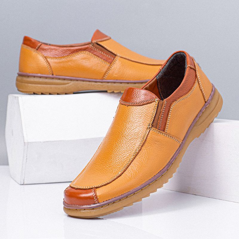 Zapatos De Negocios Casuales Antideslizantes Transpirables De Cuero Genuino Para Hombres