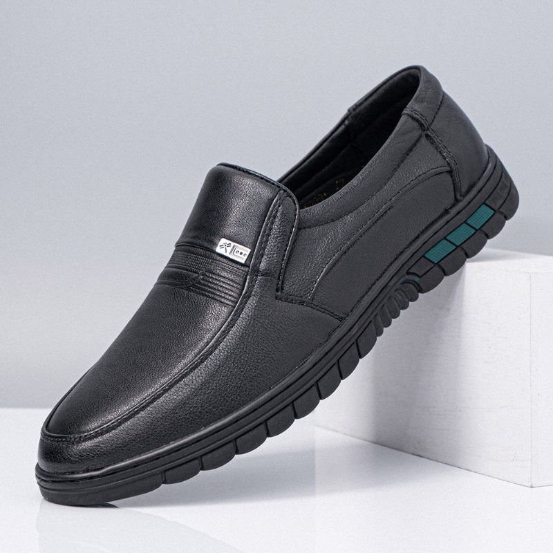 Zapatos De Negocios Casuales Antideslizantes Transpirables De Cuero Genuino Para Hombres