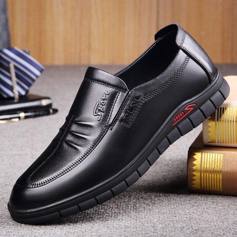 Zapatos De Negocios Casuales Antideslizantes Transpirables De Cuero De Microfibra Para Hombres