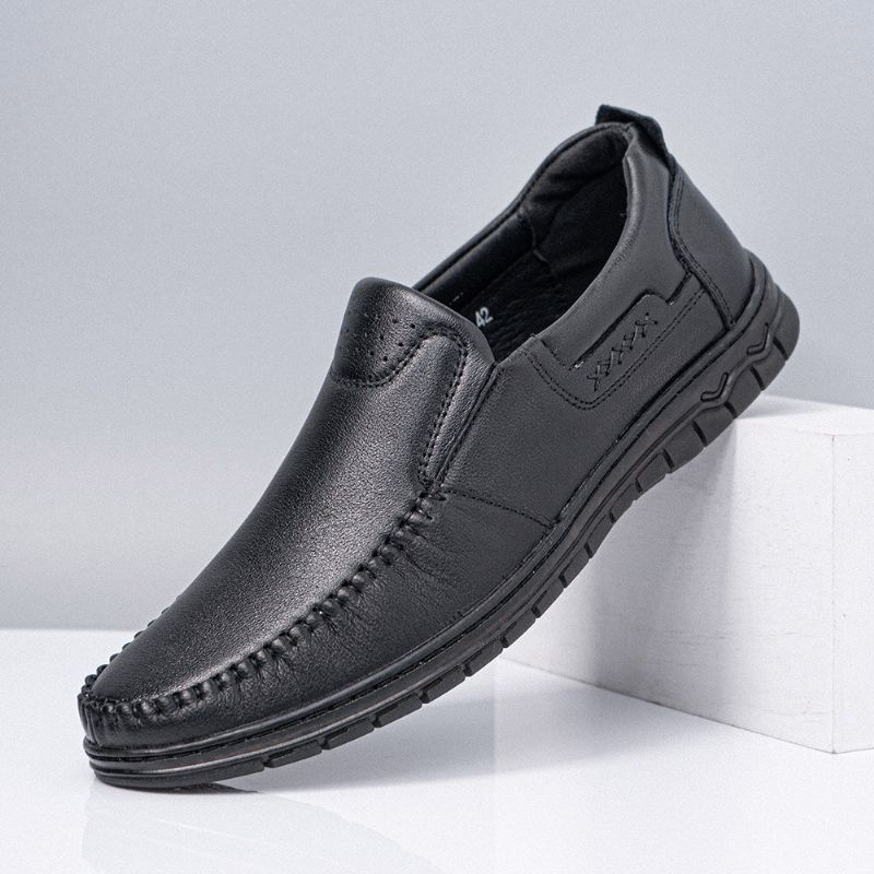 Zapatos De Negocios Casuales Clásicos Antideslizantes Transpirables De Cuero Genuino Para Hombres