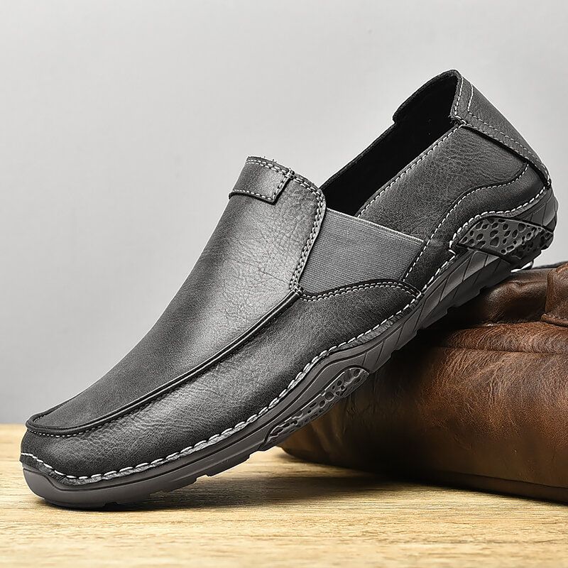 Zapatos De Negocios Casuales Suaves Antideslizantes De Piel De Vaca Para Hombres