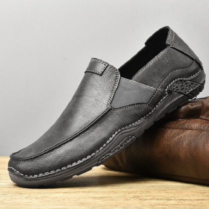 Zapatos De Negocios Casuales Suaves Antideslizantes De Piel De Vaca Para Hombres