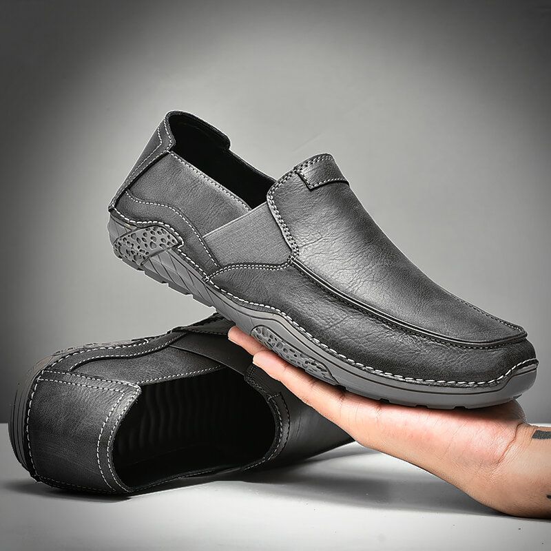 Zapatos De Negocios Casuales Suaves Antideslizantes De Piel De Vaca Para Hombres