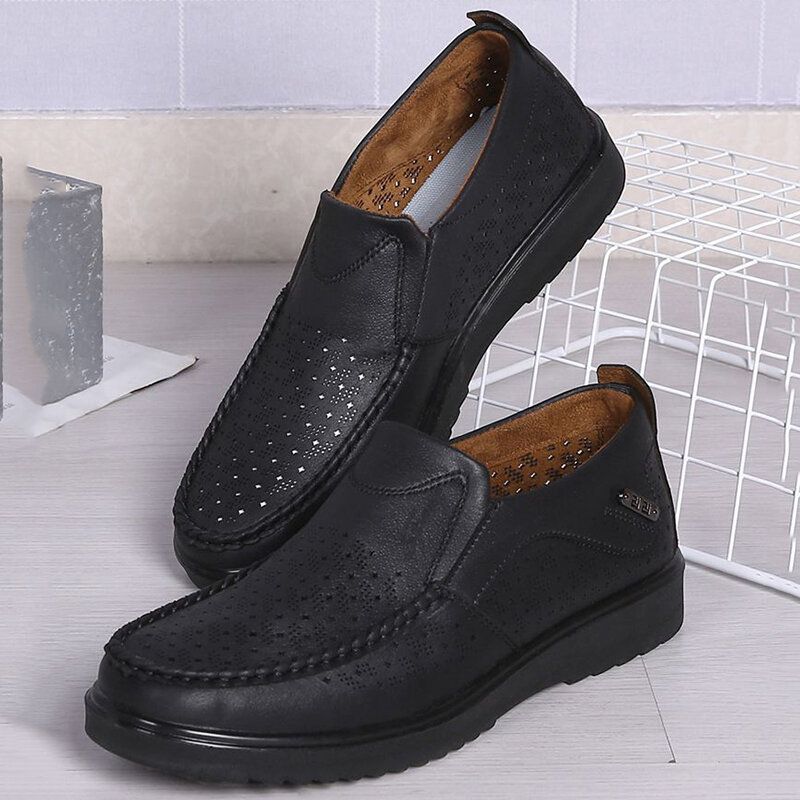 Zapatos De Negocios Informales Con Suela Suave Y Hueca Transpirable Para Hombres