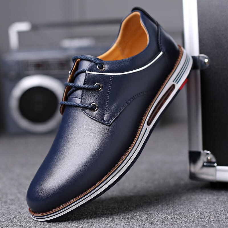 Zapatos De Negocios De Ocio Antideslizantes Ligeros Y Transpirables De Microfibra Para Hombre