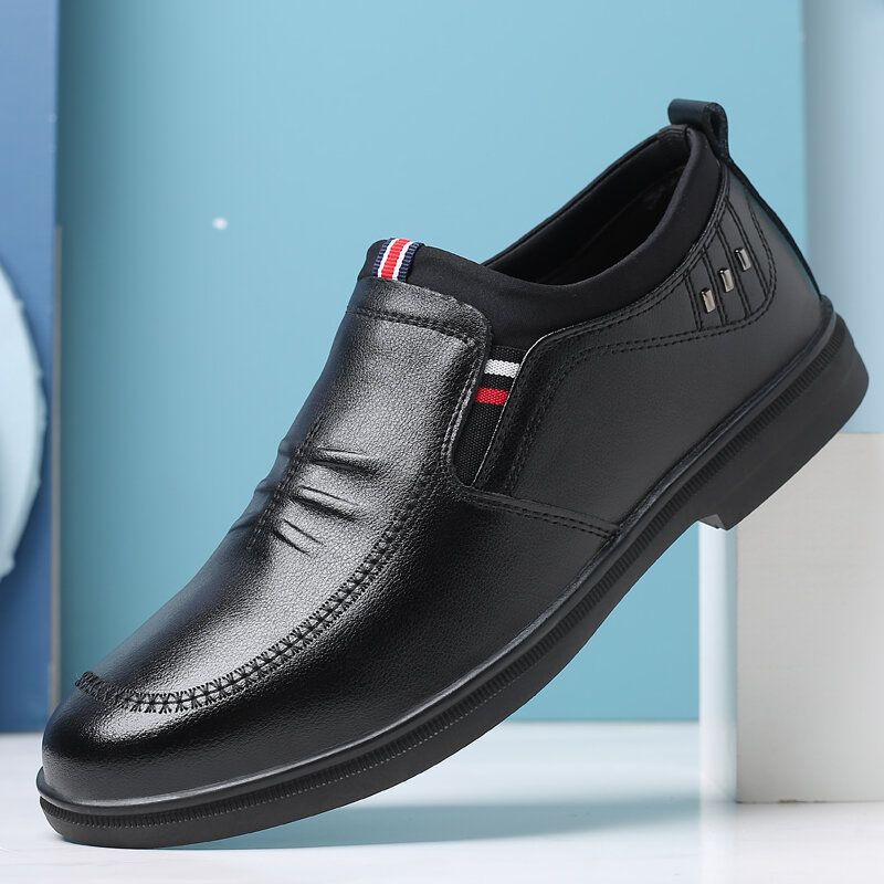 Zapatos De Negocios De Ocio Suaves Antideslizantes De Cuero Genuino Para Hombres