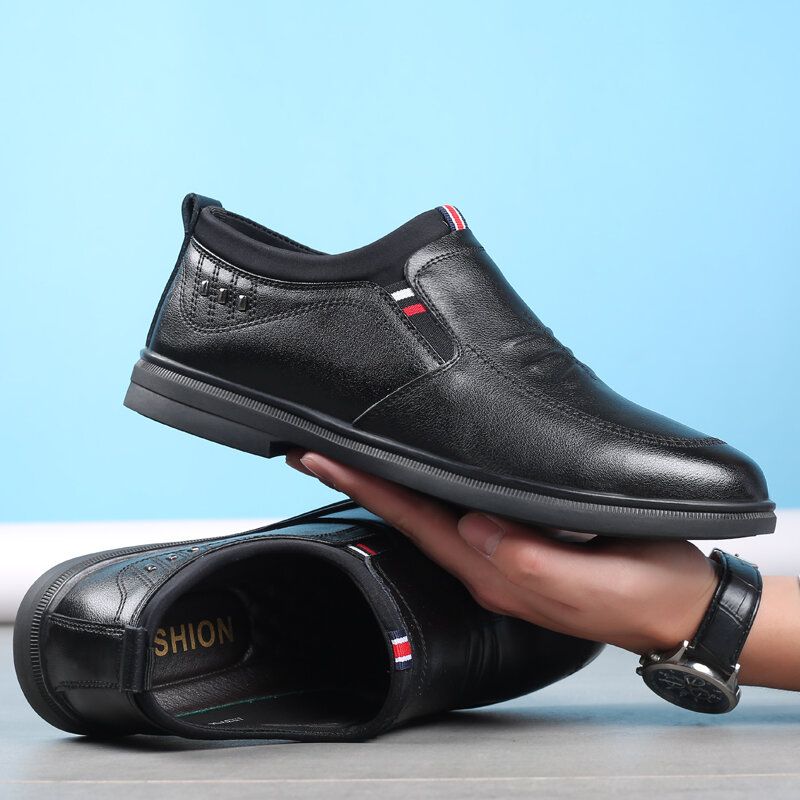 Zapatos De Negocios De Ocio Suaves Antideslizantes De Cuero Genuino Para Hombres