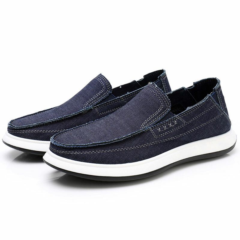 Zapatos Para Caminar Con Suela Suave Y Cómoda De Lona Lavada Para Hombre