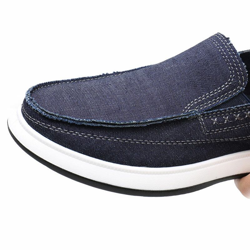 Zapatos Para Caminar Con Suela Suave Y Cómoda De Lona Lavada Para Hombre