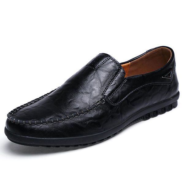 Zapatos Planos Hombre Mocasines Informales De Negocios En Cuero