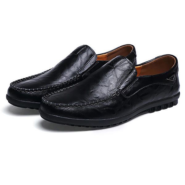 Zapatos Planos Hombre Mocasines Informales De Negocios En Cuero