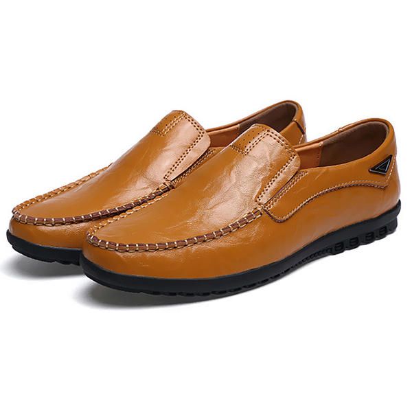 Zapatos Planos Hombre Mocasines Informales De Negocios En Cuero