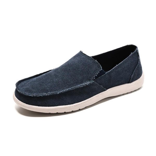 Zapatos Planos De Ocio Para Hombre Zapatos Casuales Sin Cordones Zapatillas De Deporte De Suela Blanda